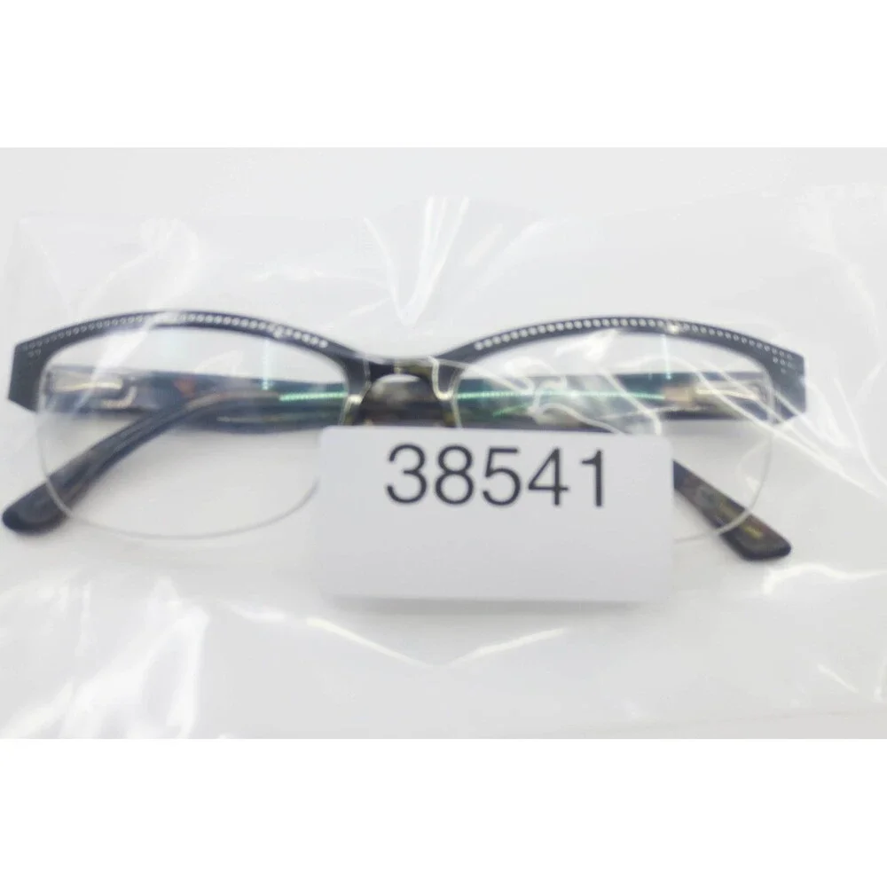 Via Spiga Porzia 500 Eyeglasses Black Tortoise Semi-Rimless Frames 52-16-135